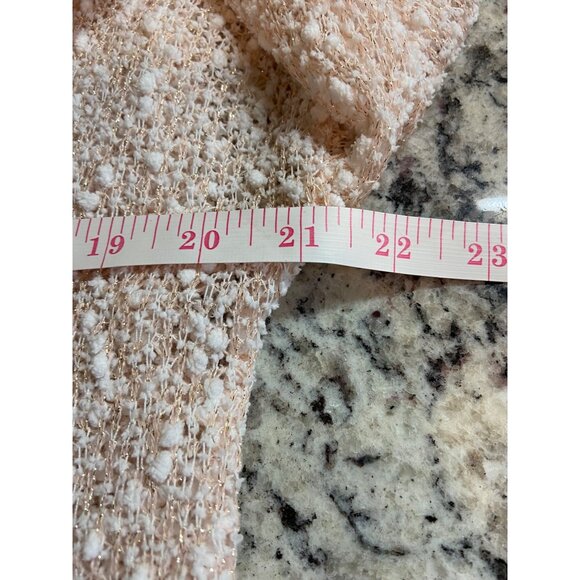 Aeropostale Womens Sweater Small Beige Long Sleeve Metallic Textured Minimalist - Picture 7 of 8